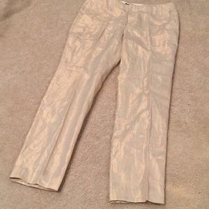 J. Crew 100% linen gilt w/soft golden sheen/pocket